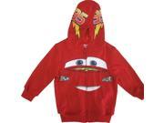 Disney Baby Boys Red Lightning McQueen Design Zipper Hooded Sweater 18M