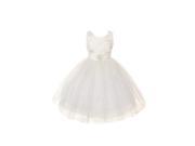 Rain Kids Big Girls Ivory Sparkly Tulle Special Occasion Dress 12