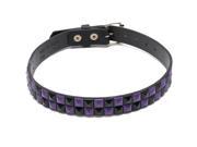 Girls Purple Black Pyramid Studded Rows Classic Belt Large 26 30