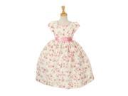 Cinderella Couture Big Girls Pink Floral Jacquard Corsage Easter Dress 10