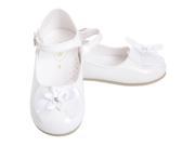 Angel White Patent Bow Flower Special Occasion Shoe Toddler Girl 9