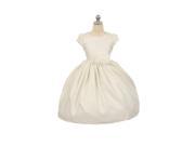 Chic Baby Little Girls Ivory Jacquard Floral Print Special Occasion Dress 6