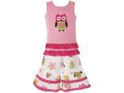 Annloren Baby Girls Pink Trendy Boutique Owl Tank Capri Pants Outfit Set 24M