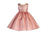 Crayon Kids Little Girls Dusty Rose Glitter Neckline Fit and Flare Easter Dress 2T