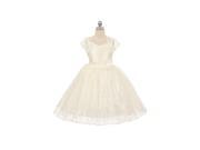 Chic Baby Big Girls Ivory Lace Hi Low Special Occasion Jacket Dress 10