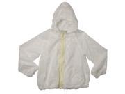 Richie House Little Girls White Hooded Lined Raincoat 3