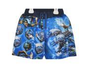 Skylanders Swap Force Little Boys Blue Sky Character Print Swim Wear Shorts 6