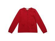 Richie House Big Girls Red Bow Knitted Cardigan 10