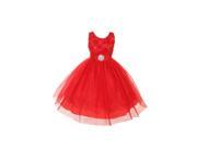 Rain Kids Little Girls Red Sparkly Tulle Special Occasion Dress 4