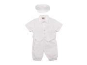 Rain Kids Little Boys White Holy Spirit Poly Shantung Vest Baptism Outfit Set 2