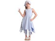 KidCuteTure Girls 3T Sky Blue White Ruffle Spring Dress