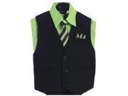 Angels Garment Lime Green 4 Piece Pin Striped Vest Set Boys Suit 2T