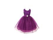 Rain Kids Big Girls Purple Sparkly Tulle Special Occasion Dress 10