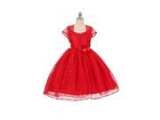 Chic Baby Little Girls Red Lace Hi Low Special Occasion Jacket Dress 2