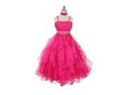 Chic Baby Fuchsia Organza Special Occasion Dress Girls 18