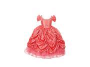 Rain Kids Little Girls Coral Taffeta Sequin Pickup Pageant Dress 6