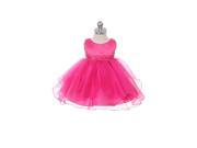 Chic Baby Fuchsia Organza Sequin Special Occasion Dress Baby Girl 12M