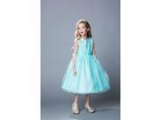 The Rain Kids Little Girls Aqua Organza Sparkly Elegant Occasion Dress 4