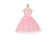 Chic Baby Little Girls Pink Lace Hi Low Special Occasion Jacket Dress 6