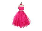 Chic Baby Fuchsia Organza Special Occasion Dress Girls 6X