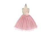 Chic Baby Little Girls Rose Jacquard Flower Girl Special Occasion Dress 6