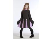 KidCuteTure Charcoal Bria Pleated Dress and Leggings Set Girls 6