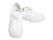 Angel White Lace Up Oxford Rubber Sole Christening Shoe Toddler Boy 10