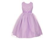 The Rain Kids Little Girls Lilac Organza Sparkly Elegant Occasion Dress 2