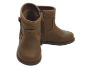 L Amour Toddler Boys 5 Trendy Dark Brown Zip Up Low Rise Boots
