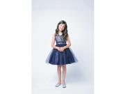 Sweet Kids Navy Sequin Tulle Special Occasion Dress Girls 16