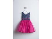 Sweet Kids Fuchsia Sequin Tulle Special Occasion Dress Girls 7