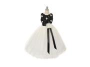 Chic Baby Black Ivory Lace Bodice Tulle Flower Christmas Dress Girl 6