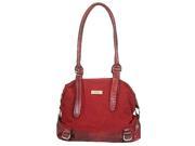 Aryana Chic Red Snake Print Leather Dual Shoulder Strap Womens Purse