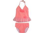 Isobella Chloe Baby Girls Coral Flower Tropical 2 Pcs Tankini Swimsuit 18M