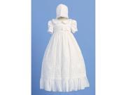 Angels Garment White Floral Cotton Baptism Dress Baby Girl 9M