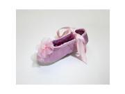 Kamara Girl Organza Pearl Flower Ballet Slippers in Pink 5