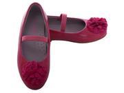 L Amour Toddler Girl 10 Fuchsia Rosette Ballet Flat Style Shoe