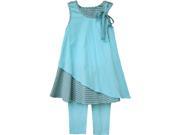 Isobella Chloe Little Girls Gray Blue Jay 2 Pcs Pant Outfit Set 2T
