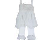 Isobella Chloe Baby Girls Ivory Cream Sugar 2 Pcs Pant Outfit Set 18M