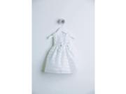 Sweet Kids Off White Striped Organza Flower Girl Baby Girl Dress L