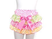 Laura Dare Baby Girl Pink Yellow Green Zebra Bloomer Underwear 9 12M
