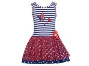 Bonnie Jean Baby Navy Stripe Red Mesh Star Butterfly Dress Girl 3 6M