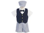 Lito Toddler Boy Size 4T Blue White Vest Easter Ring Bearer Suit