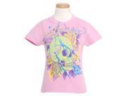 Ed Hardy Toddler Girls Pink Green Skull Graffiti T Shirt Top 2T