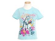 Ed Hardy Little Girls Light Blue Panther Graffiti Graphic T Shirt 4 5