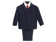 Little Boy Navy Formal Special Occasion Wedding Easter 5pc Suit 10
