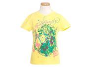 Ed Hardy Girls Yellow Butterfly Tiger Graffiti Designer T Shirt Top 14