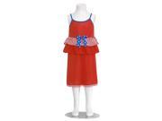 Laura Dare Baby Girls 6M Red White Blue Stripe 2pc Pajama Capris Set