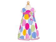 Bonnie Jean Baby Girls Pastel Dot Balloon First Birthday Dress 12M