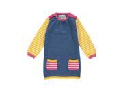 Rockin Baby Girls Navy Navy Mix Stripe Knitted Dress 4 5Y